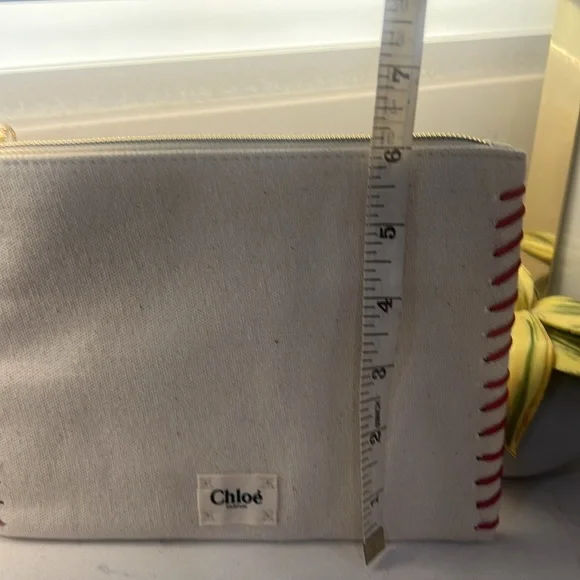 Chloe Canvas Cosmetic Makeup Clutch Pouch NIB - Picture 9 of 9